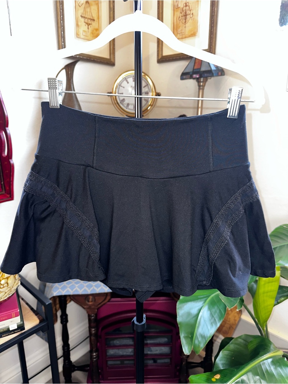 FP Movement by Free People Black Athletic Skort with Lace Panels - Picture 2 of 6